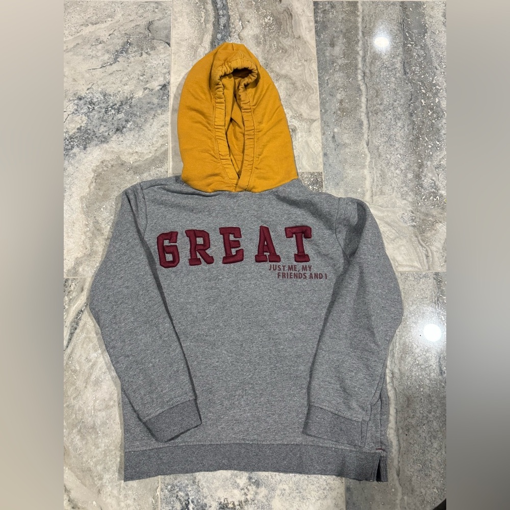 Zara Gray and Yellow Kids Hoodie